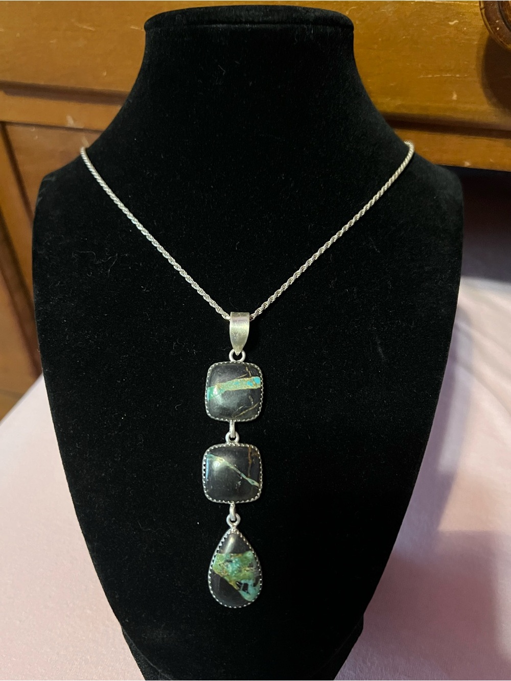 Sterling blackjack pendant